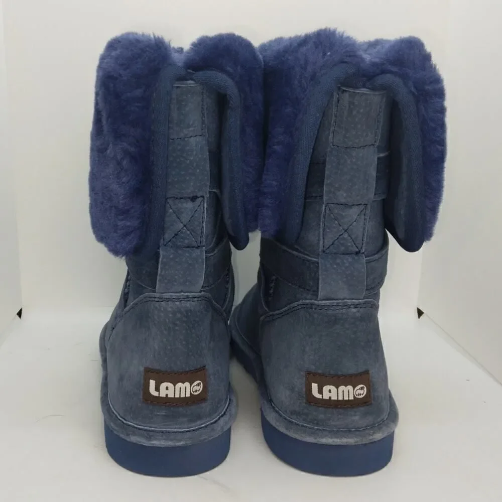 Lamo Womens NEW w/Tags Fully Lined Blue Suede Water Resistant Boots - sz. 8